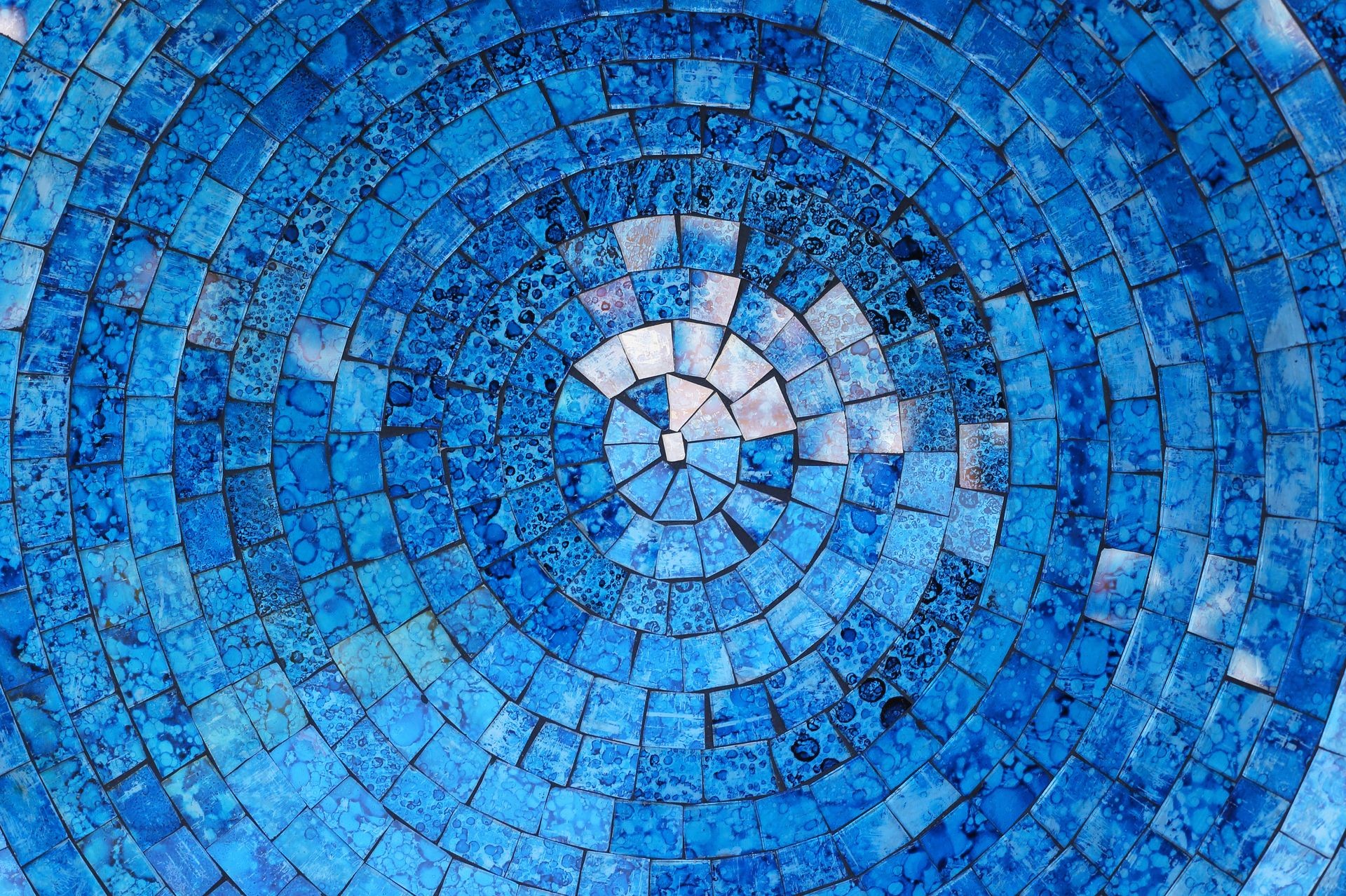 blue mosaic background closeup